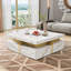 Table basse moderne carrée avec rangement et 4 tiroirs-1645210177