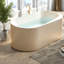 Baignoires et tourbillons modernes, baignoire de trempage blanche en résine de 63 pouces pour la maison