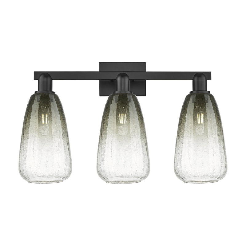 Brookhaven Almond 3 - Light Vanity Light, Slate / Matte Black