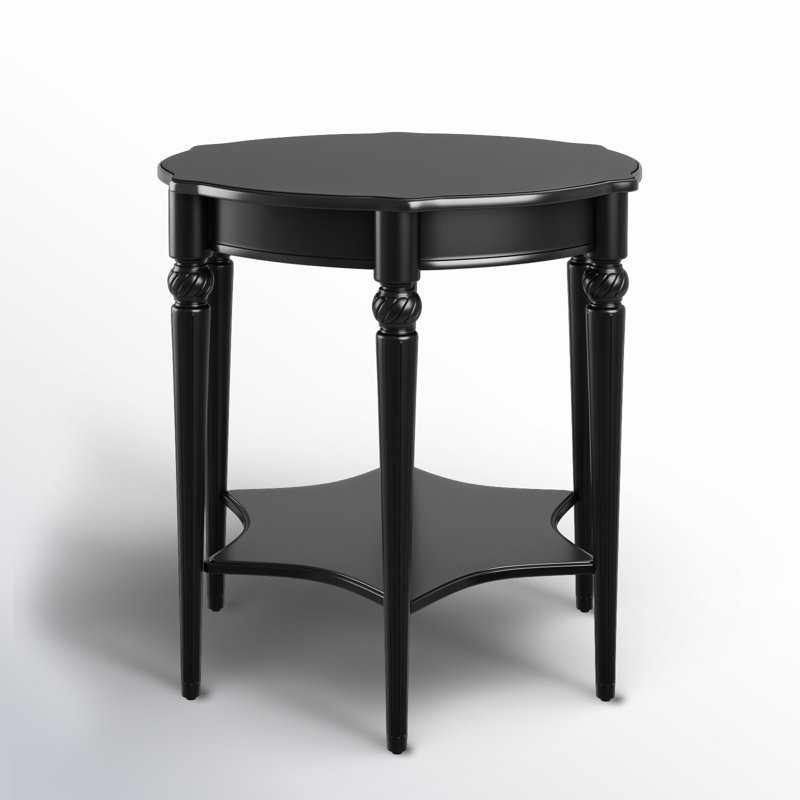 Bainbridge Round Side Table, Black Licorice