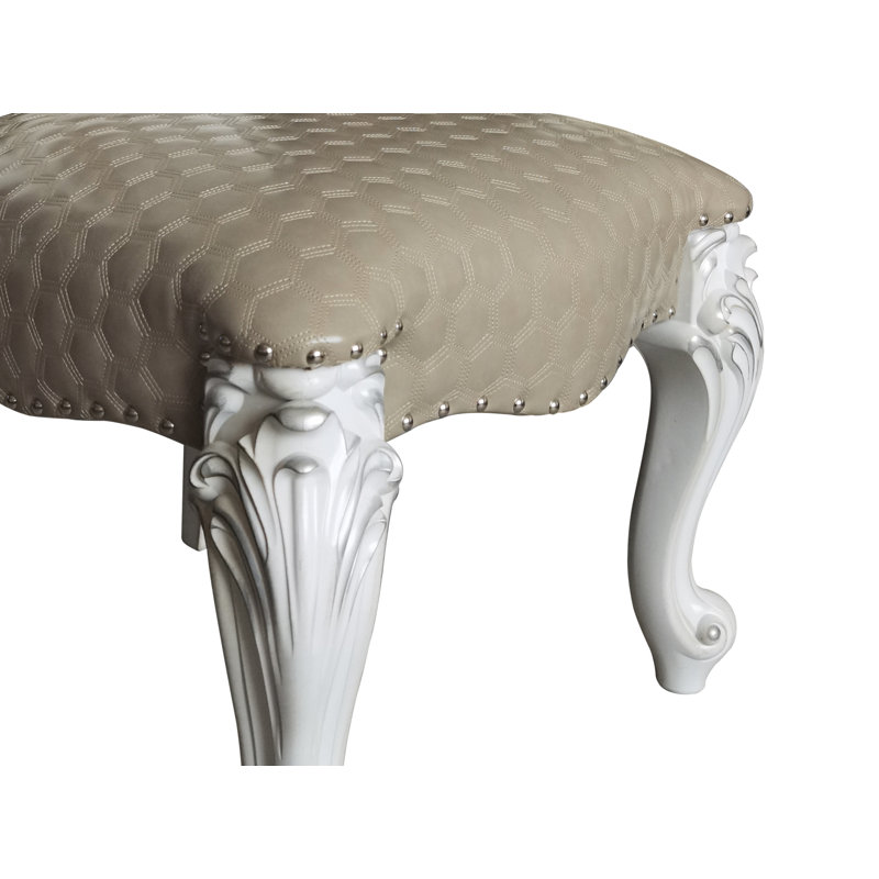 Chaise d'appoint rembourrée blanc os Akseli (ensemble de 2), Blanc os