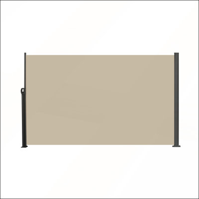 Auvent latéral rétractable 138 po x 71 po, imperméable et résistant aux rayons UV, écran d'intimité pour balcon et patio