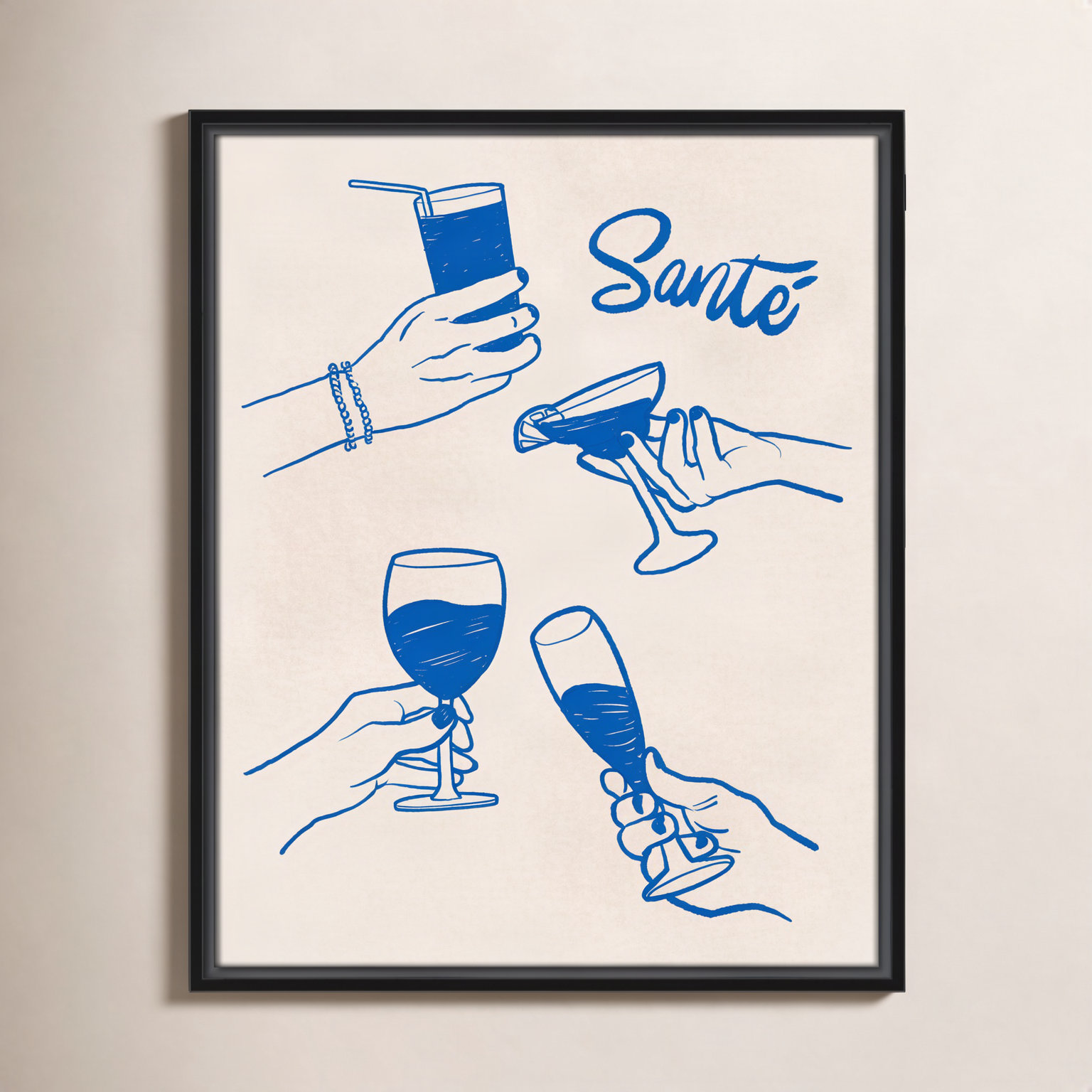 Sante Print by Kimberly Allen, 17.5'' W x 21.5'' H, Black Floater