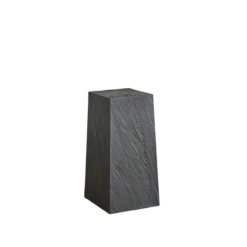 Modern Stone Top End Table, 24" H x 12" W x 12" D