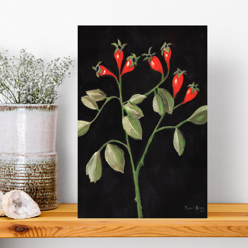 Contemporary Art Bold Contemporary Delicate Rose Bush Landscape Nature Wall Art 1 Piece Wrapped Canvas Wall Art