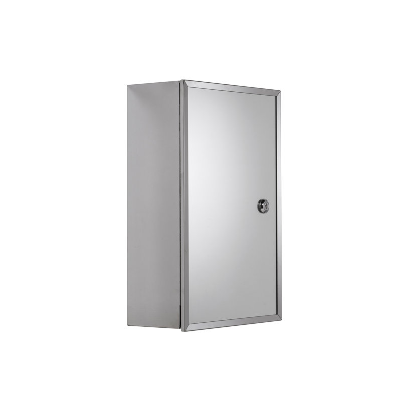 Fife 245.11mm W 400.05mm H Surface Framed Medicine Cabinet Mirror 1 Fixed