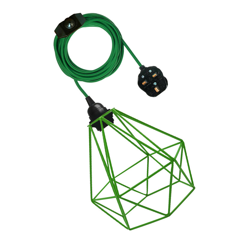 Peggie 1-Light Geometric Pendant, Green