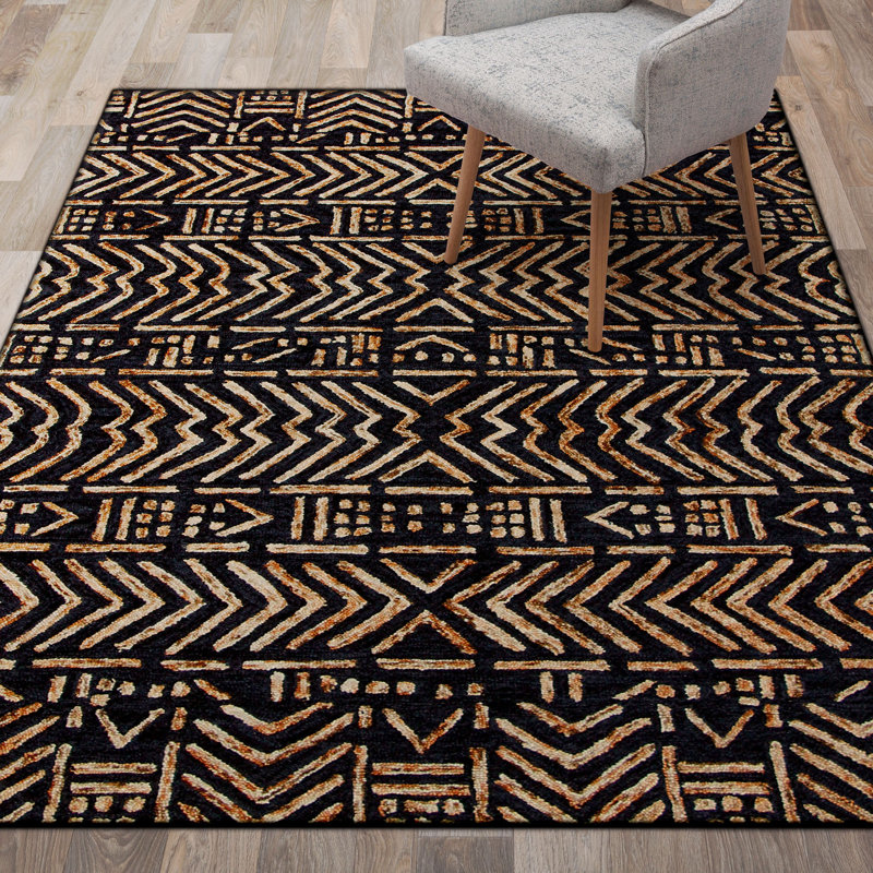 Tapis marocain en laine touffeté à la main Josilyne, Rectangle 7 pi 6 po x 9 pi 6 po