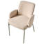 50cm H Boucle Upholstered Upholstered Back Armchair in Beige
