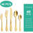 Shining Gold Metal Tableware Set