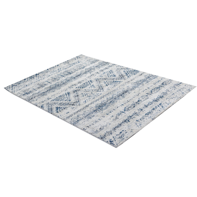 Anna Maria Handmade Blue Rug, Rectangular 120 x 170cm