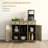 Farmhouse Cabinet with 3 Drawers, Doors and Adjustable-645820337