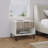 Dumbo 20" W Modern 1-Drawer Fluted Nightstand in Rustic Gray and White-1302357699