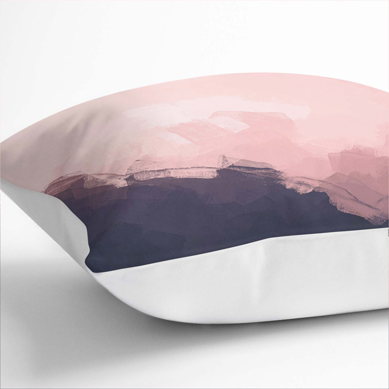 Moon Behind the Mountains Cushion with Filling, 40cm H x 40cm W x 15cm D, White