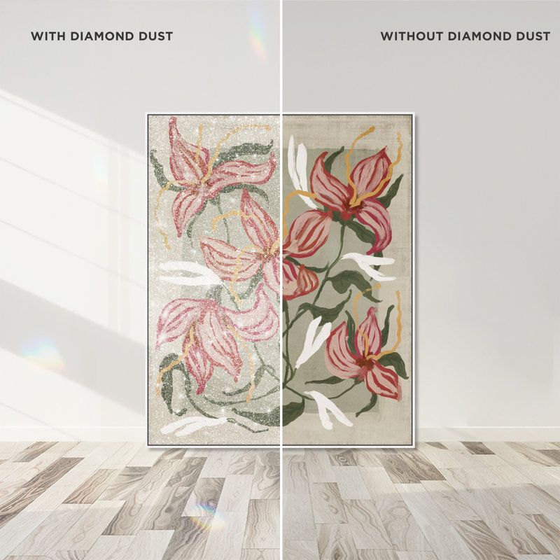 Daffodils And Lilies Print by Oliver Gal, 46" H x 37" W, White Floater Frame