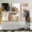 Peinture de formes abstraites II - impressions sur toile brunes 4 pièces-830066669-830066668