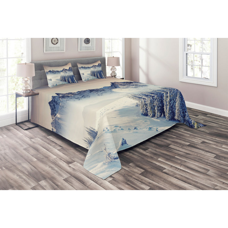 Polyester Coverlet, King Bedspread + 2 Shams