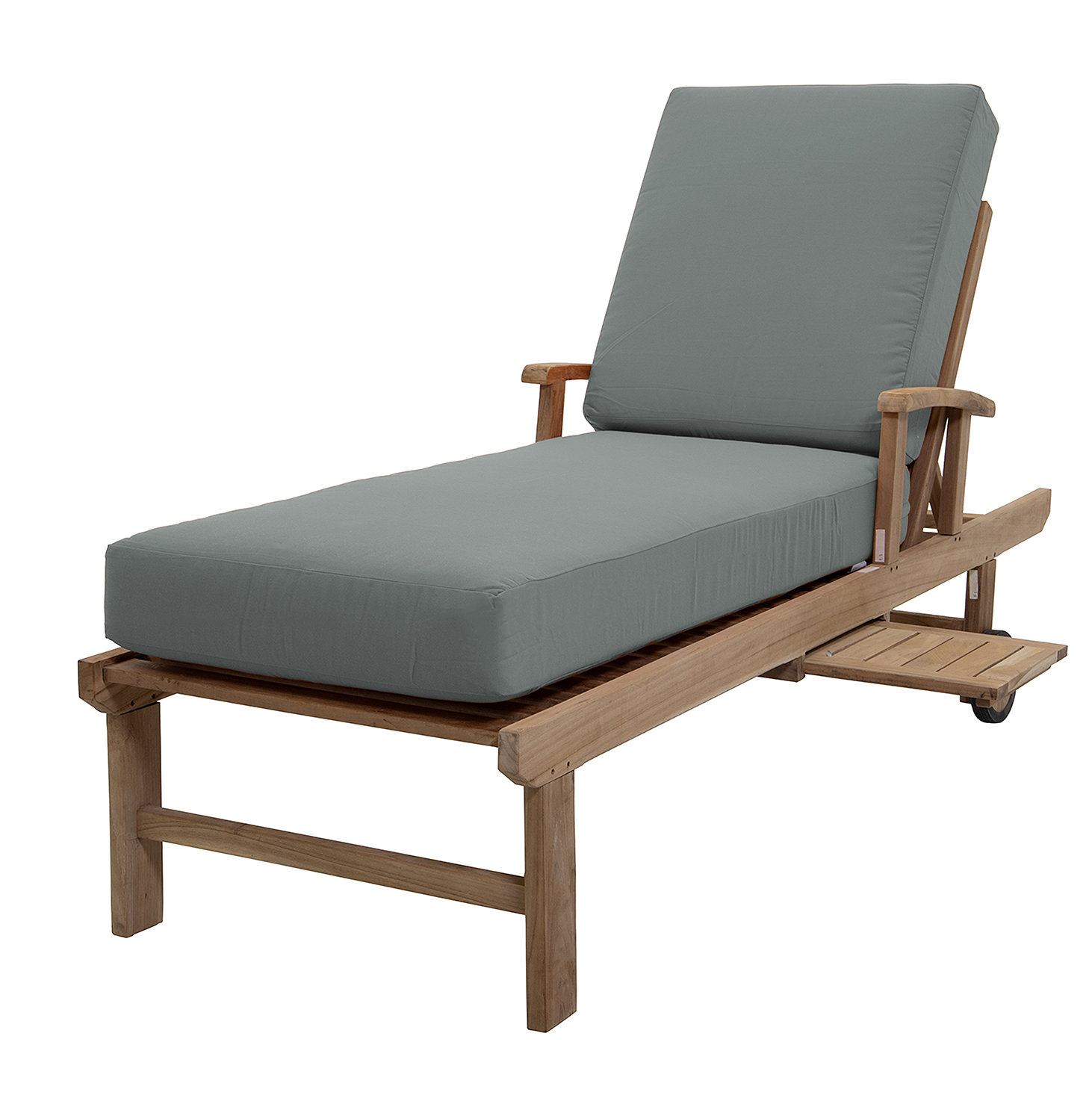 Huntington 26'' Outdoor Teak Chaise Lounge, Canvas Regatta Sunbrella® Canvas