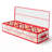 96 3" Slots Side Handle Under Bed Organizer With Divider Zipper, Cherry Red-107132916