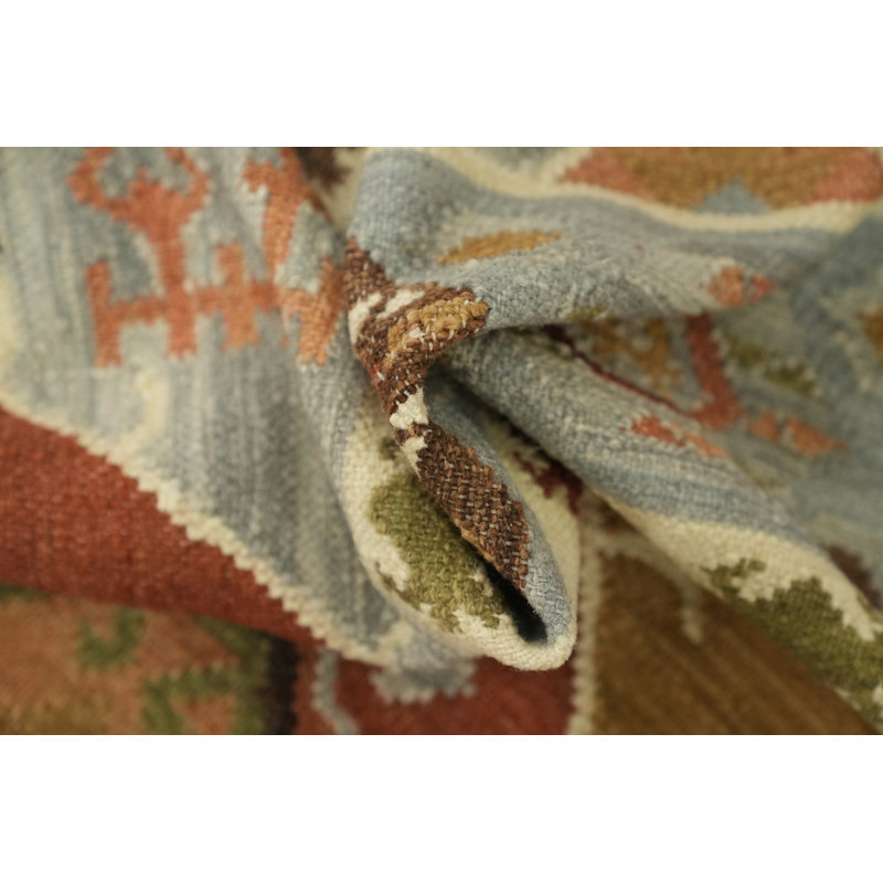 Tapis réversible tissé à la main pour vestibule multicolore moderne de style sud-ouest Kilim