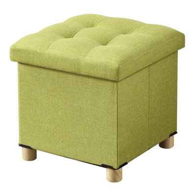 38cm Wide Solid Colour Footstool Ottoman
