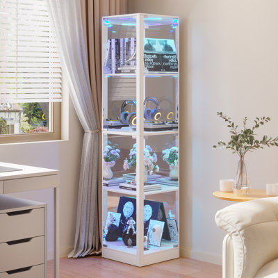 15.8"W Corner Display Cabinet
