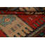 Tapis en laine rouge/beige/noir 3 pi 9 po x 5 pi 8 po one-of-kind à la main-noué la new age