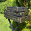 Set Of 3 Brown Garden Flower Trays On Stand-1806087364