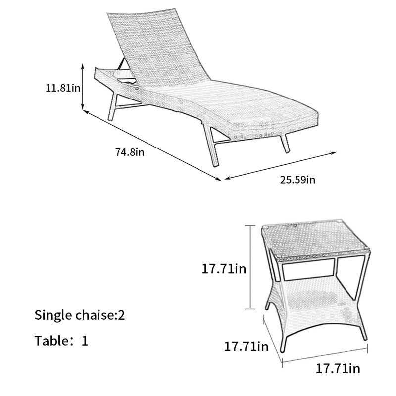 Chaise longue de plage