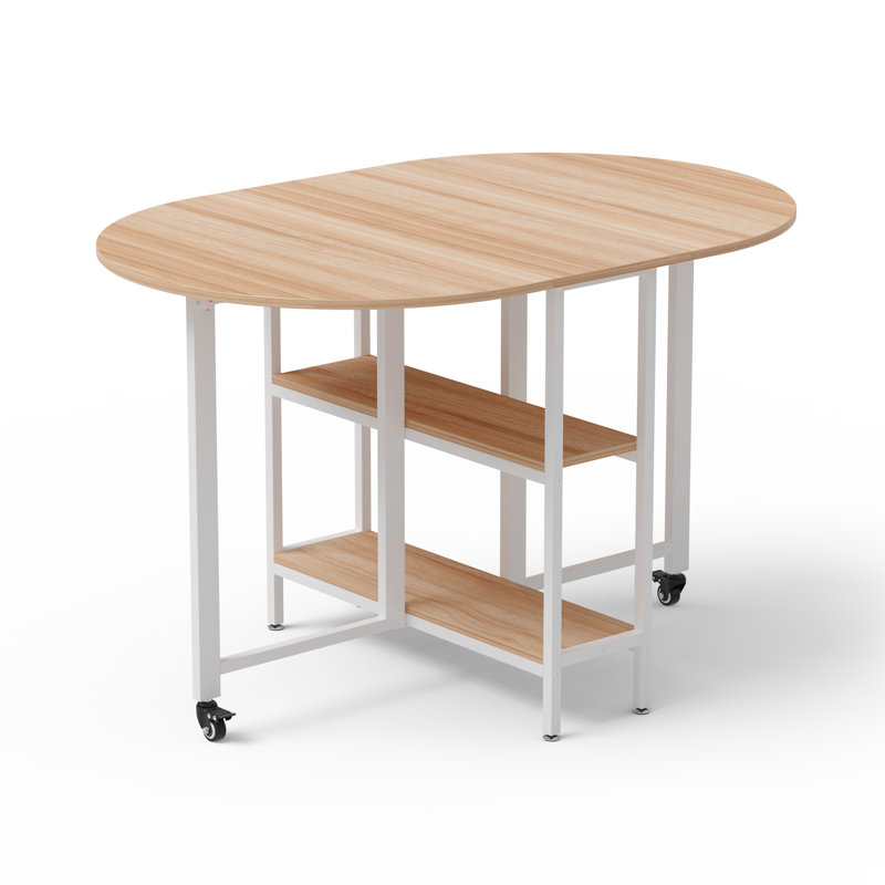 Oval Folding Table, 75cm H x 120cm W x 80cm D