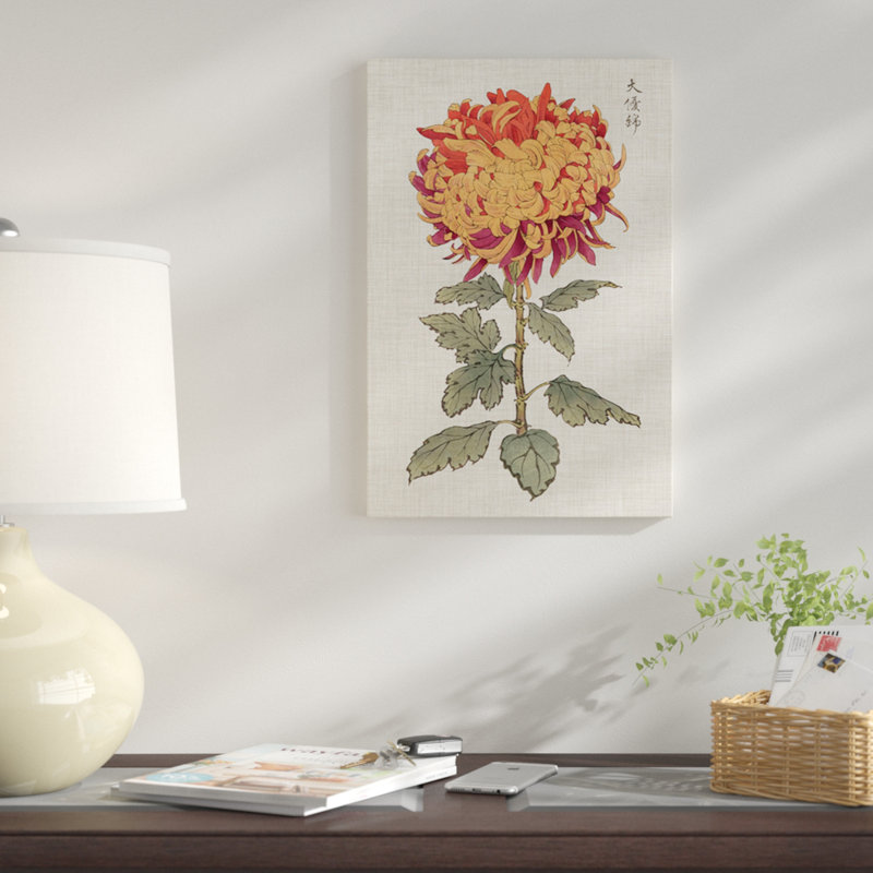 «Vibrant Mums III», impression sur toile tendue, H 40 po x l 26 po x P 1,5 po, Pas de tapis, Toile tendue