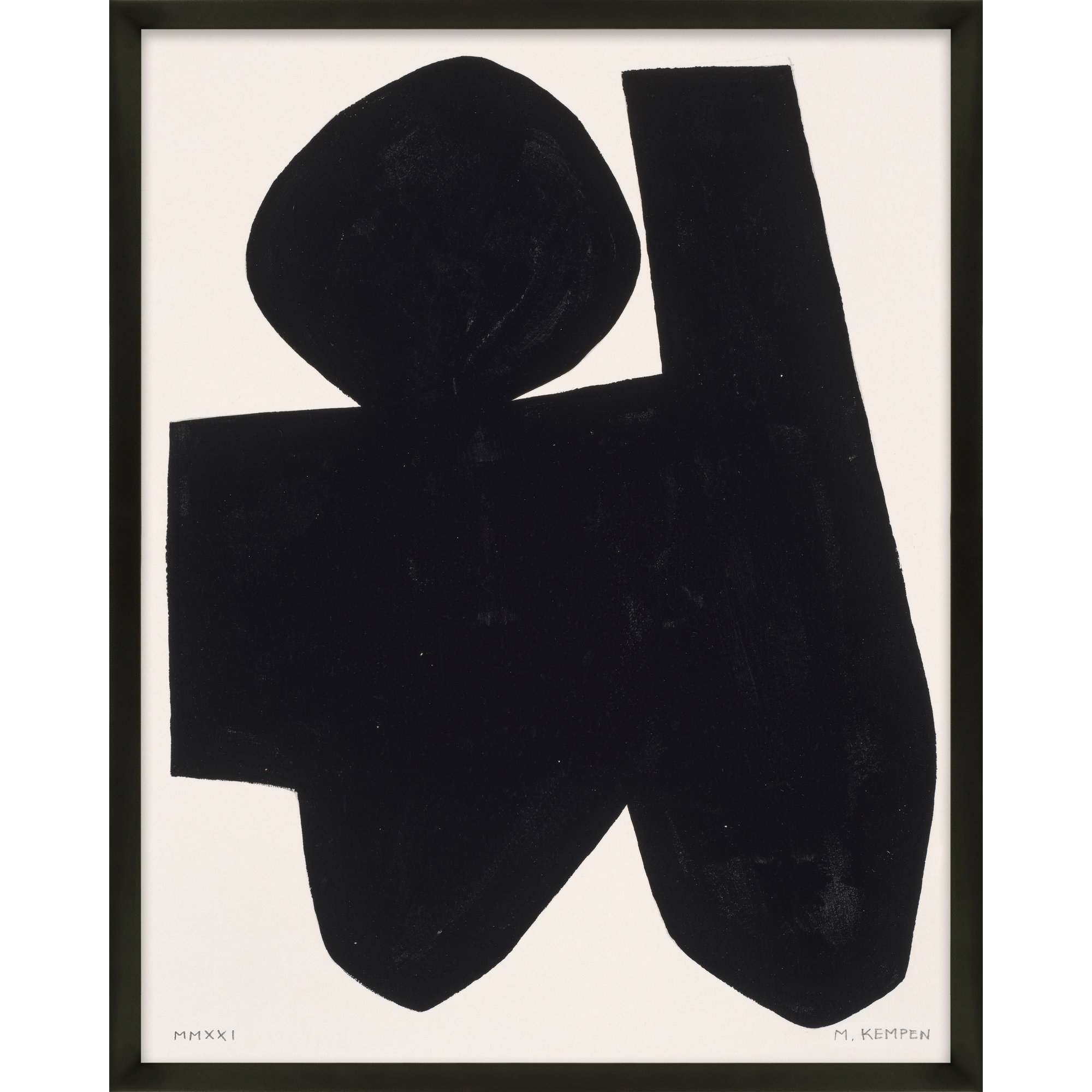 Module On White 4 by Michael Kempen, Black, 38" H x 30" W x 1.25" D