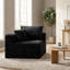 Canapé modulaire gris en velours côtelé, fauteuil d'appoint sans accoudoirs pour salon-134274725