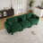  Boucle 3-Seater Sofa Upholstered Couch with Shell-shaped Armrests and Solid Wood Legs-1144830099