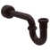 Pedestal Sink Supply Kit with P-Trap and Round Handle Angle Stops