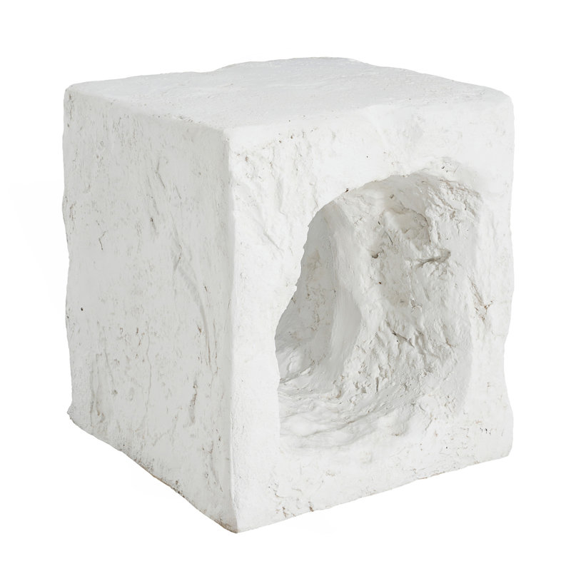 Outdoor Patio Karst Cave Inspired MGO Side Table With Weather-Resistant, Eco-Friendly Construction And Sculptural Design.