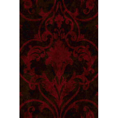 " Mocha Red Scroll With Gems "