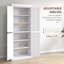 Unité de rangement pour garde-manger 72,5 po - blanc avec 4 portes et tablettes réglables pour armoire de salle à manger