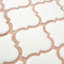Carreau de mosaïque en porcelaine blanche mate 12-3 / 8 "x 12-3 / 8" Hudson Tangier