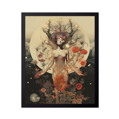 Femme psychédélique et fleurs no 3