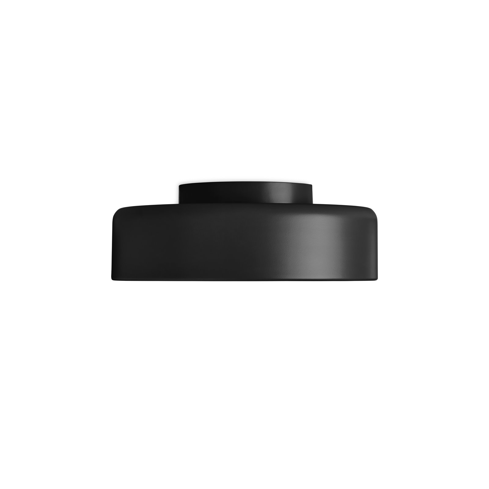 Bobber Single Light Flush Mount, Black, 4" H x 12" W x 12" D