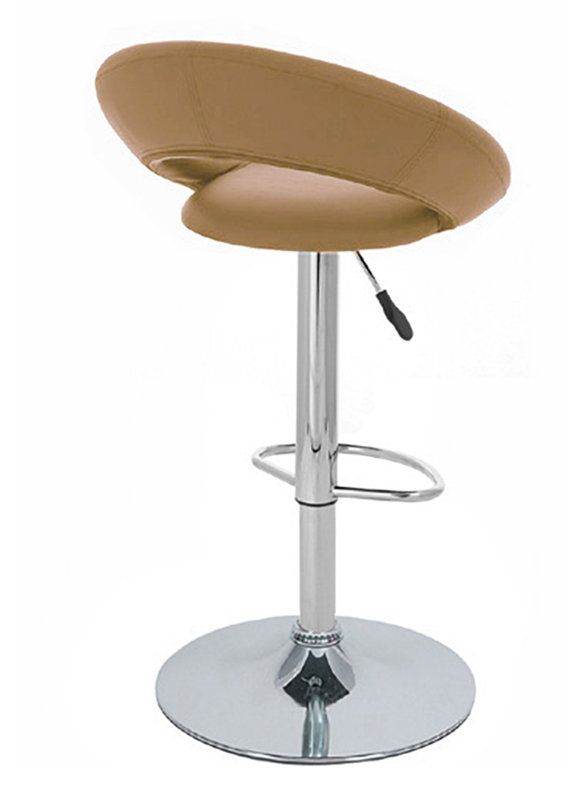 Tabouret de bar rotatif à hauteur ajustable Nouvel, Caramel, 4