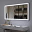 Miroir de salle de bain 48 po x 24 po à DEL avec interrupteur tactile mural réglable blanc / chaud / anti-buée avec mémoire