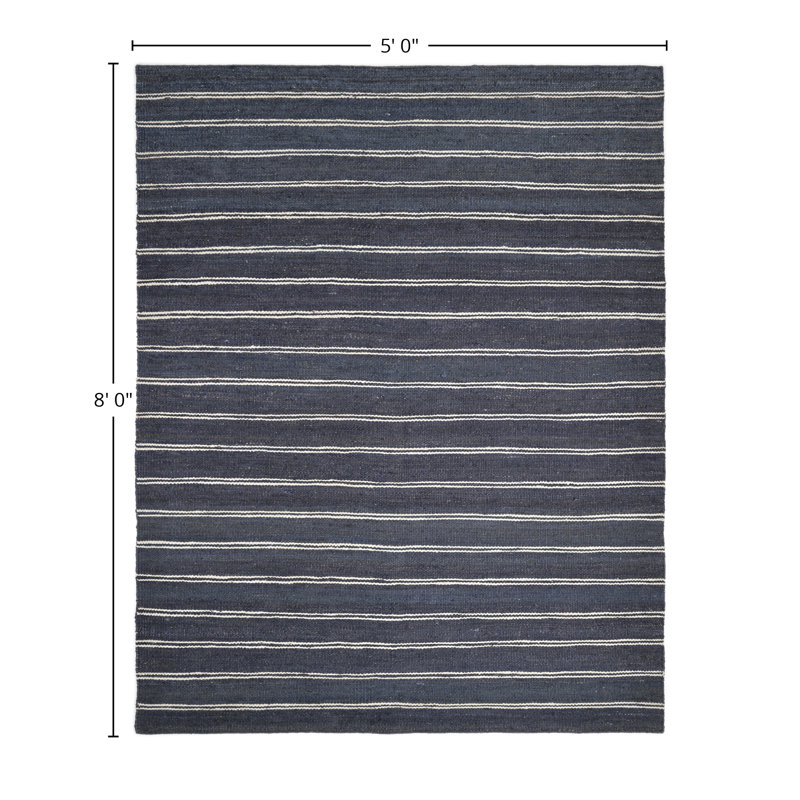 Lilly Striped Area Rug, Rectangle 5' x 8'