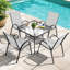 Patio Dining Set Umbrella Hole Included Table,