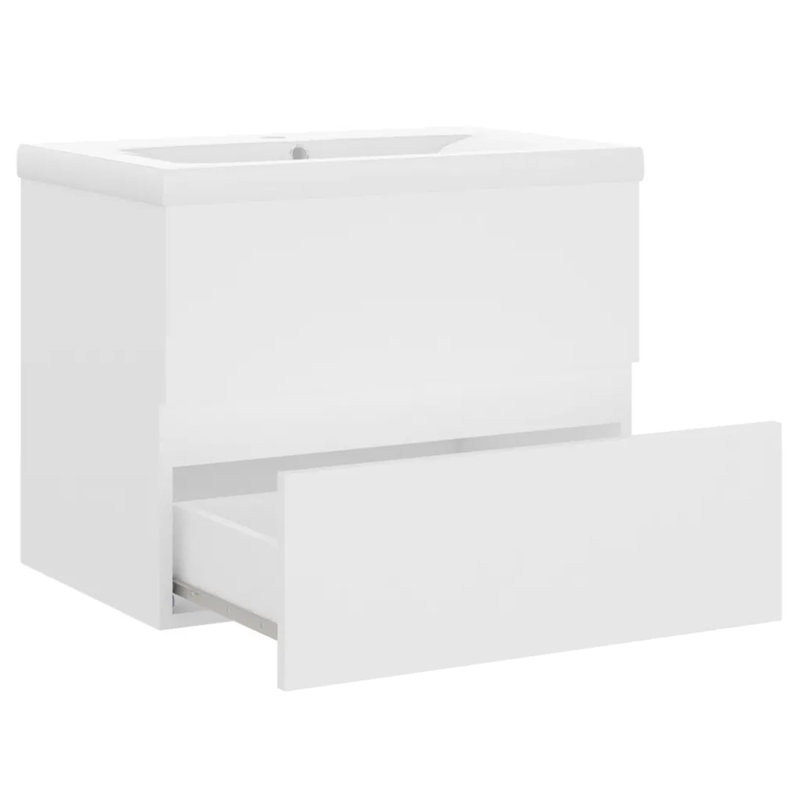 Dynisha 60mm Single Bathroom Vanity with Integrated Ceramic Basin, White
