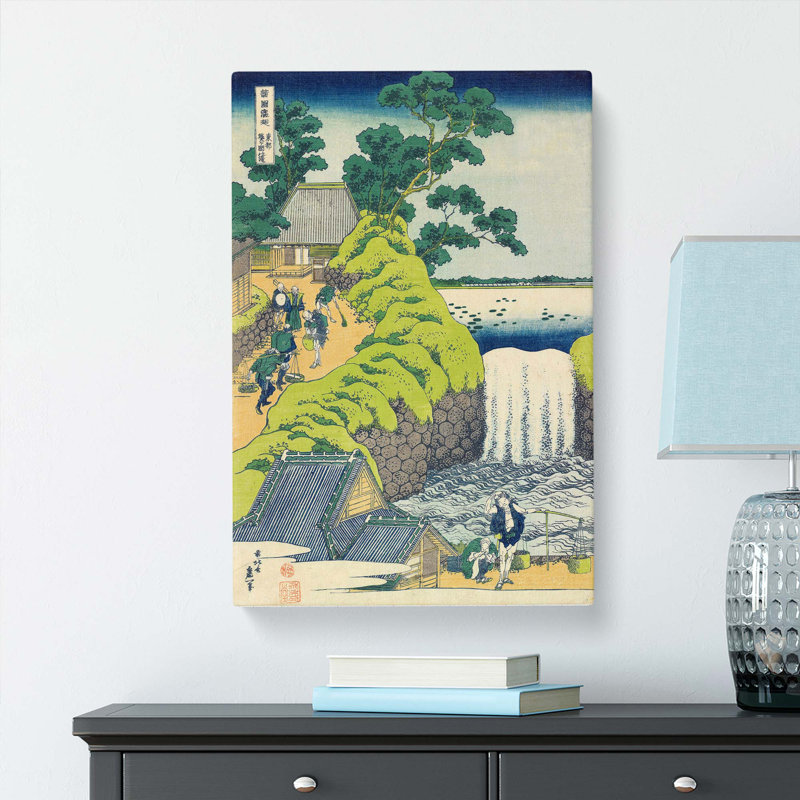 Aoigaoka Waterfall In The Eastern Capital by Katsushika Hokusai - Wrapped Canvas Painting, 60cm H x 40cm W x 3cm D