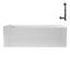 Baignoire en alcôve en acrylique blanc brillant avec drain extérieur 66 po x 32 po Streamline-108298583