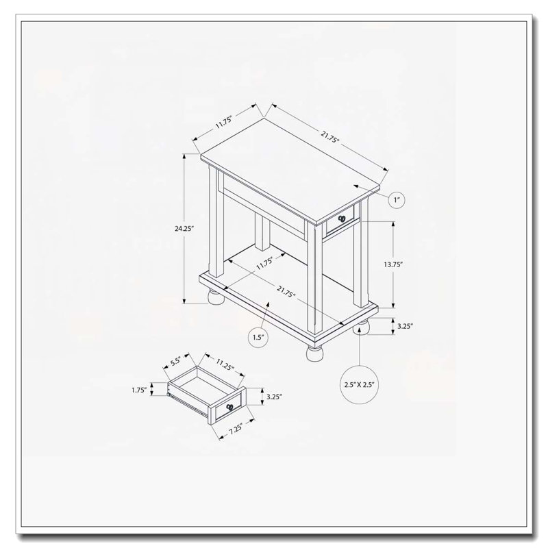 Table d'appoint avec rangement à 2 niveaux, table de bout, table d'appoint et table de chevet