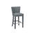 Upholstered Counter Stool with Solid Wood Frame